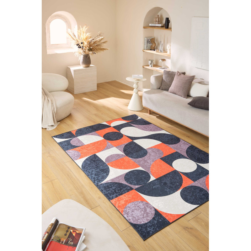 Tapis Stampa motif géométrique rouge 160 X 230 cm