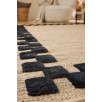 Tapis aspect jute - Palma - Motif damier - noir 200 X 290 cm Tapis aspect jute - Palma - Motif damier - noir 200 X 290 cm