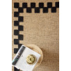 Tapis aspect jute - Palma - Motif damier - noir 200 X 290 cm Tapis aspect jute - Palma - Motif damier - noir 200 X 290 cm
