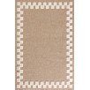 Tapis aspect jute - Palma - Motif damier - blanc 120 X 160 cm