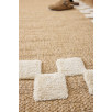 Tapis aspect jute - Palma - Motif damier - blanc 160 X 230 cm