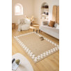 Tapis aspect jute - Palma - Motif damier - blanc 200 X 290 cm Tapis aspect jute - Palma - Motif damier - blanc 200 X 290 cm