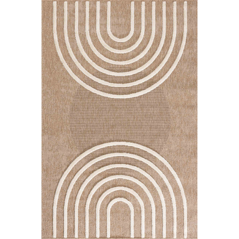 Tapis aspect jute - Palma - Motif géométrique 160 X 230 cm