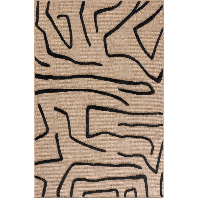 Tapis aspect jute - Palma - Motif géométrique 160 X 230 cm