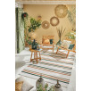 Tapis d'extérieur motifs rayures vert 150 X 220 cm