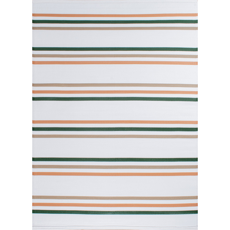 Tapis d'extérieur motifs rayures vert 150 X 220 cm