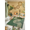 Tapis d'extérieur motif vague vert 150 X 220 cm