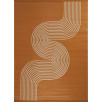 Tapis d'extérieur motif vague terracotta 150 X 220 cm Tapis d'extérieur motif vague terracotta 150 X 220 cm
