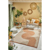 Tapis d'extérieur motif vague terracotta 180 X 280 cm Tapis d'extérieur motif vague terracotta 180 X 280 cm