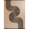 Tapis d'extérieur motif vague noir 150 X 220 cm Tapis d'extérieur motif vague noir 150 X 220 cm