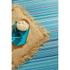 Tapis d'extérieur motif rayure dégradée bleu 150 X 220 cm