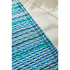 Tapis d'extérieur motif rayure dégradée bleu 180 X 280 cm Tapis d'extérieur motif rayure dégradée bleu 180 X 280 cm