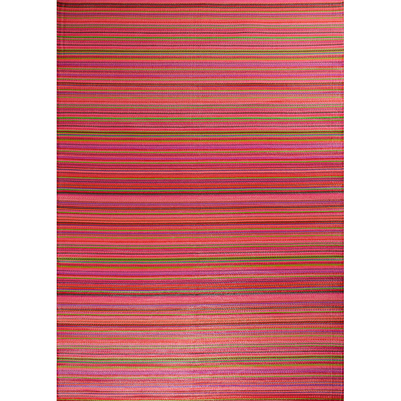 Tapis d'extérieur motif rayure dégradée violet 150 X 220 cm