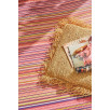 Tapis d'extérieur motif rayure dégradée rose 150 X 220 cm Tapis d'extérieur motif rayure dégradée rose 150 X 220 cm