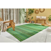 Tapis d'extérieur motif rayure dégradée vert 150 X 220 cm Tapis d'extérieur motif rayure dégradée vert 150 X 220 cm
