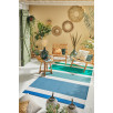 Tapis d'extérieur motif ligne dégradée vert 180 X 280 cm