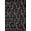 Tapis d'intérieur et extérieur motifs arcs Santorini noir 80 X 300 cm
