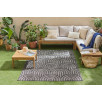 Tapis d'intérieur et extérieur motifs arcs Santorini noir 120 X 160 cm