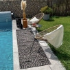 Tapis d'intérieur et extérieur motifs arcs Santorini noir 160 X 230 cm Tapis d'intérieur et extérieur motifs arcs Santorini noir 160 X 230 cm