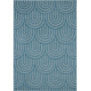 Tapis d'intérieur et extérieur motifs arcs Santorini bleu turquoise 200 X 290 cm