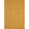 Tapis d'intérieur et extérieur motifs arcs Santorini jaune 120 X 160 cm
