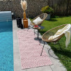 Tapis d'intérieur et extérieur motifs arcs Santorini rose 160 X 230 cm