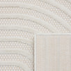 Tapis d'intérieur et extérieur motifs arcs symétriques Santorini blanc 120 X 160 cm