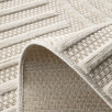 Tapis d'intérieur et extérieur motifs arcs symétriques Santorini blanc 120 X 160 cm