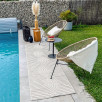 Tapis d'intérieur et extérieur motifs arcs symétriques Santorini blanc 200 X 290 cm