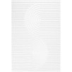 Tapis d'intérieur et extérieur motifs arcs symétriques Santorini blanc 200 X 290 cm