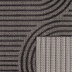 Tapis d'intérieur et extérieur motifs arcs symétriques Santorini noir 80 X 300 cm Tapis d'intérieur et extérieur motifs arcs symétriques Santorini noir 80 X 300 cm