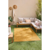 Tapis d'intérieur et extérieur motifs arcs symétriques Santorini jaune 160 X 230 cm Tapis d'intérieur et extérieur motifs arcs symétriques Santorini jaune 160 X 230 cm