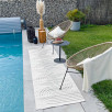 Tapis intérieur et extérieur motifs de vagues Santorini blanc 160 X 230 cm Tapis intérieur et extérieur motifs de vagues Santorini blanc 160 X 230 cm