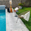 Tapis intérieur et extérieur motifs de vagues Santorini gris 80 X 300 cm Tapis intérieur et extérieur motifs de vagues Santorini gris 80 X 300 cm