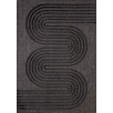 Tapis intérieur et extérieur motifs de vagues Santorini noir 80 X 300 cm Tapis intérieur et extérieur motifs de vagues Santorini noir 80 X 300 cm