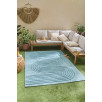 Tapis intérieur et extérieur motifs de vagues bleu turquoise 200 X 290 cm