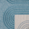 Tapis intérieur et extérieur motifs de vagues bleu turquoise 200 X 290 cm