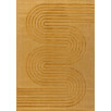 Tapis intérieur et extérieur motifs de vagues Santorini jaune 200 X 290 cm Tapis intérieur et extérieur motifs de vagues Santorini jaune 200 X 290 cm