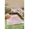 Tapis intérieur et extérieur motifs de vagues Santorini rose 160 X 230 cm Tapis intérieur et extérieur motifs de vagues Santorini rose 160 X 230 cm