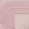 Tapis intérieur et extérieur motifs de vagues Santorini rose 200 X 290 cm