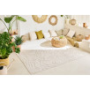 Tapis d'intérieur et extérieur motif abstrait santorini blanc 80 X 300 cm Tapis d'intérieur et extérieur motif abstrait santorini blanc 80 X 300 cm