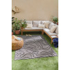 Tapis d'intérieur et extérieur motif abstrait santorini noir 120 X 160 cm Tapis d'intérieur et extérieur motif abstrait santorini noir 120 X 160 cm