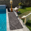 Tapis d'intérieur et extérieur motif abstrait santorini noir 160 X 230 cm Tapis d'intérieur et extérieur motif abstrait santorini noir 160 X 230 cm