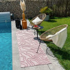 Tapis d'intérieur et d'extérieur à motifs rose 120 X 160 cm