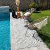 Tapis d'intérieur et d'extérieur à motifs gris 80 X 300 cm