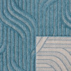 Tapis d'intérieur et d'extérieur à motifs bleu turquoise 80 X 300 cm