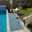 Tapis d'intérieur et d'extérieur à motifs bleu turquoise 120 X 160 cm
