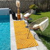 Tapis d'intérieur et d'extérieur à motifs jaune 80 X 300 cm