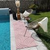 Tapis d'intérieur et d'extérieur à motifs rose 160 X 230 cm Tapis d'intérieur et d'extérieur à motifs rose 160 X 230 cm