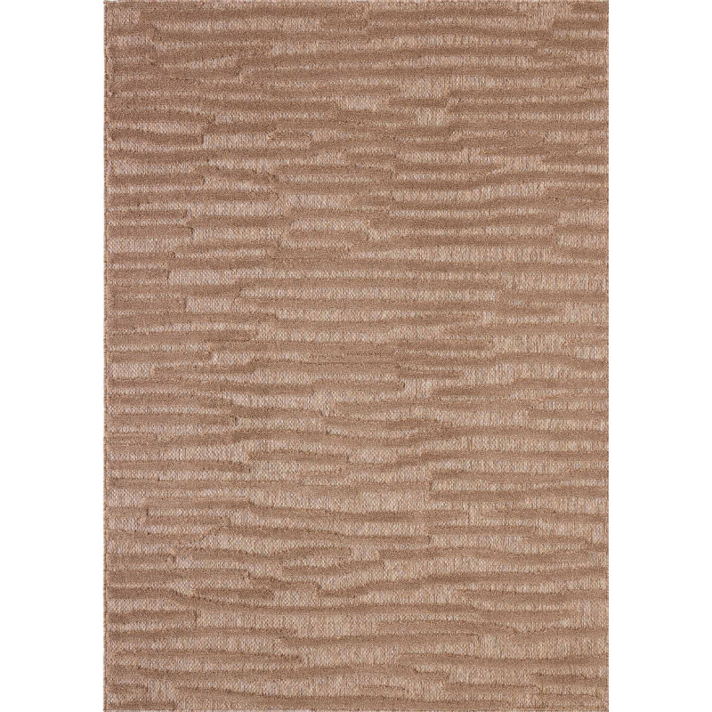 Tapis d'intérieur et d'extérieur à motifs beige 160 X 230 cm
